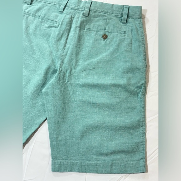 BANANA REPUBLIC Men's Aqua Linen blend Flat Front Shorts size 30 - Picture 7 of 11